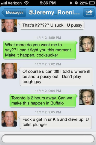 Illustration for article titled "Ur Probably Rob Ray": Jeremy Roenick's Spirited Banter With The Twitter Troll He Wants To Fight